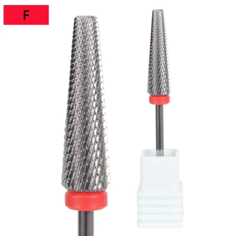 24MM Extra Long 5 in 1 Carbide TungstenNail Drill Bits For Nail Gel