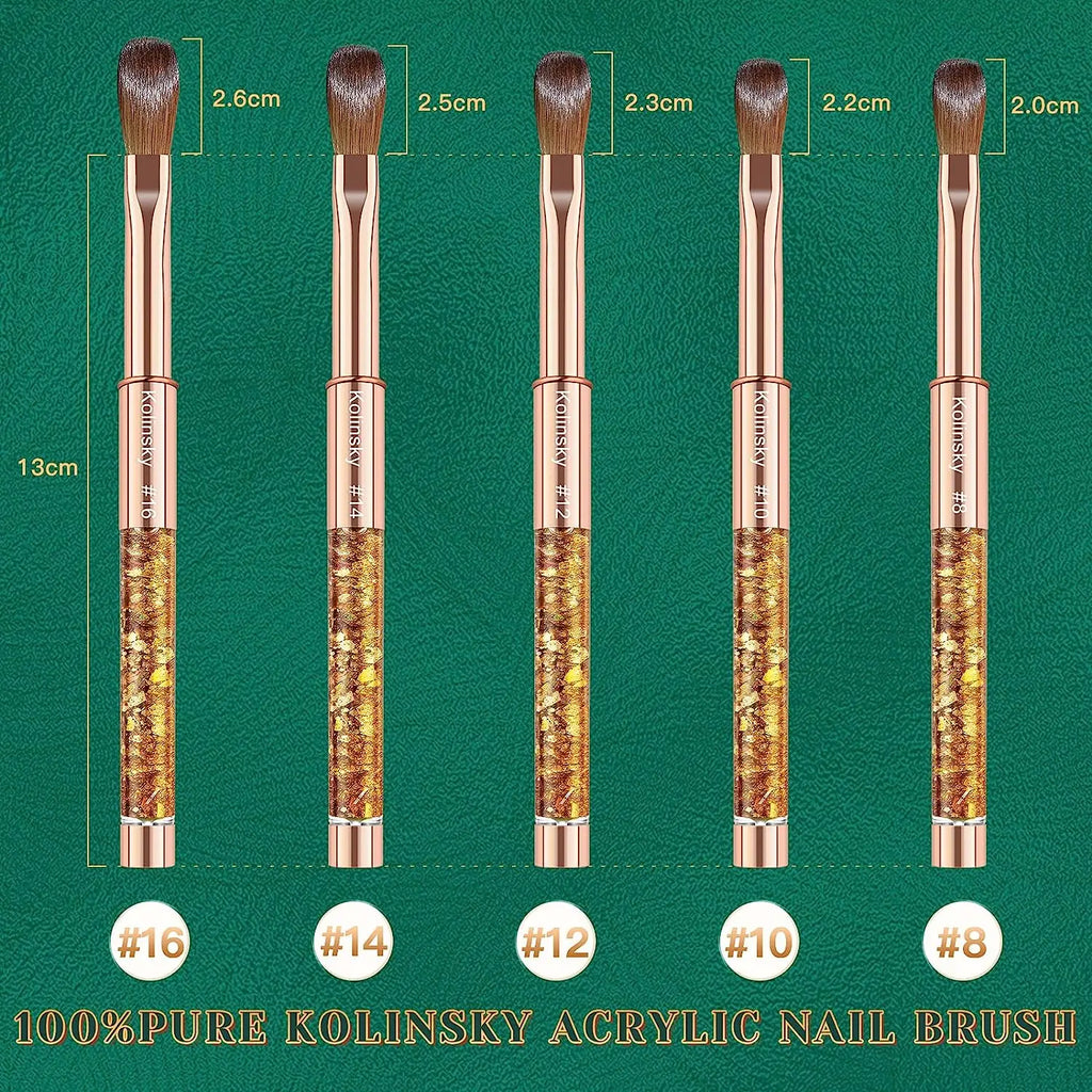 Kolinsky Acrylic Nail Brush, Size 8 Acrylic Nail Brushes, Oval